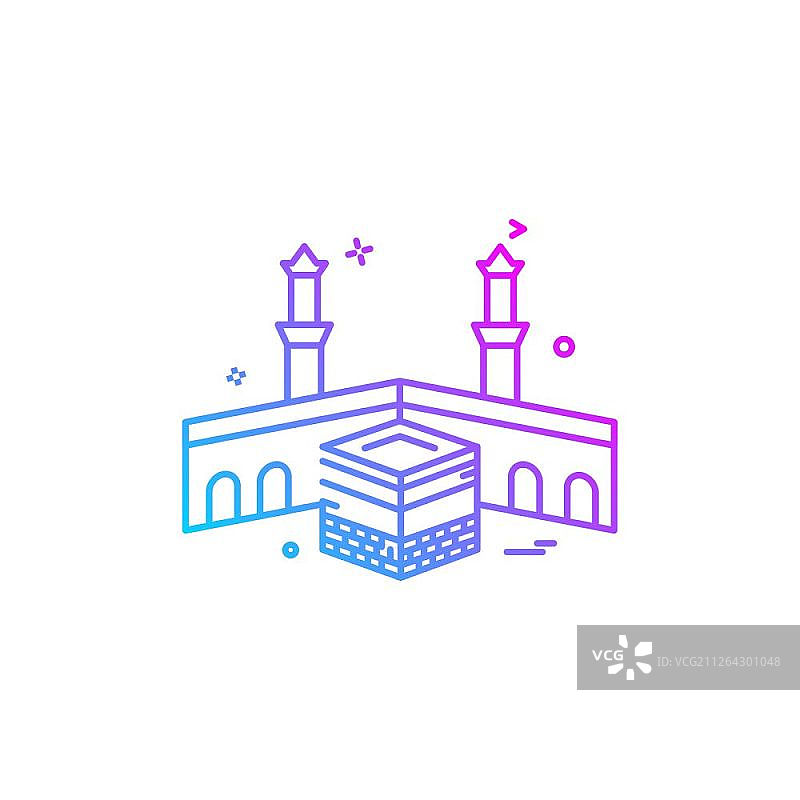 麦加天房图标设计矢量素材图片素材