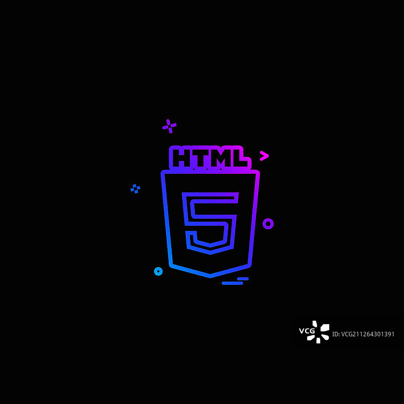 HTML5图标设计矢量素材图片素材