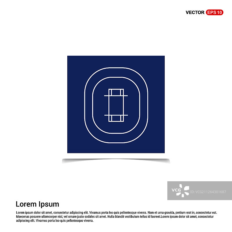 板球场图标蓝色相框图片素材