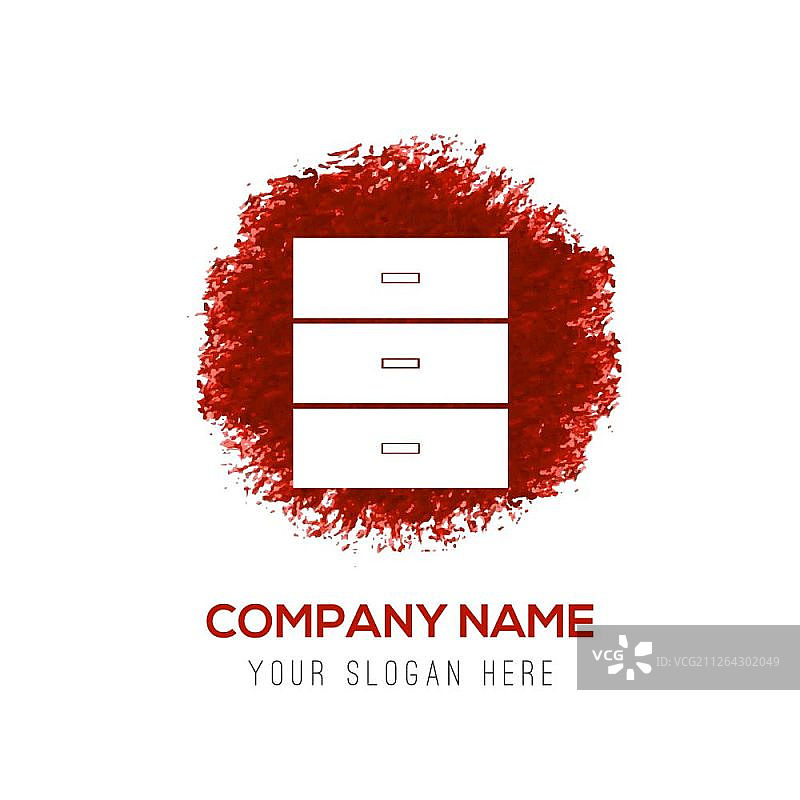 橱柜图标 - 红色水彩圆圈飞溅图片素材