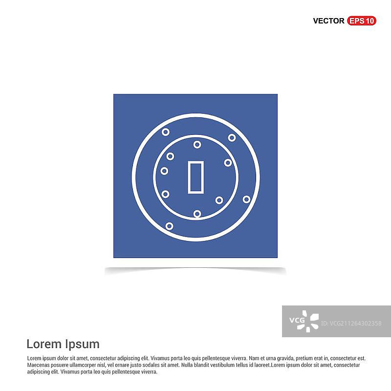 板球场图标蓝色相框图片素材