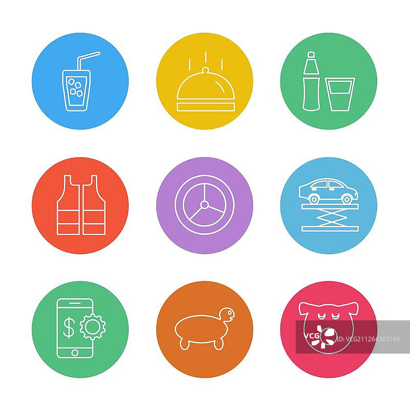 宠物、动物、野生动物、鸟类图标合集图片素材