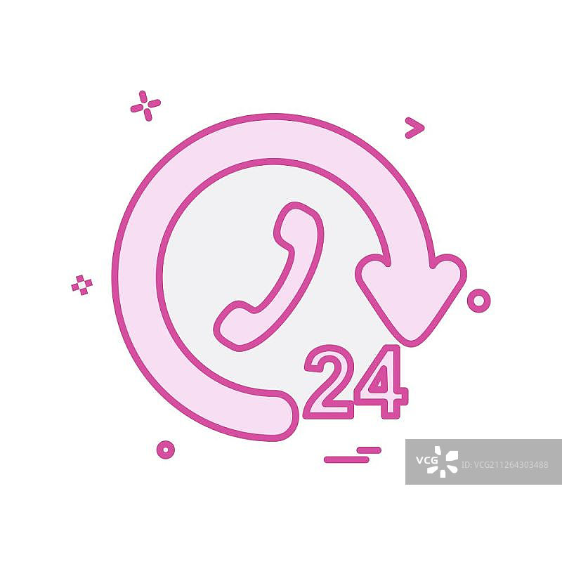 24小时图标设计矢量图图片素材