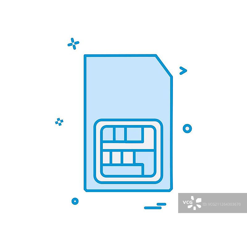 SIM卡图标设计矢量图图片素材