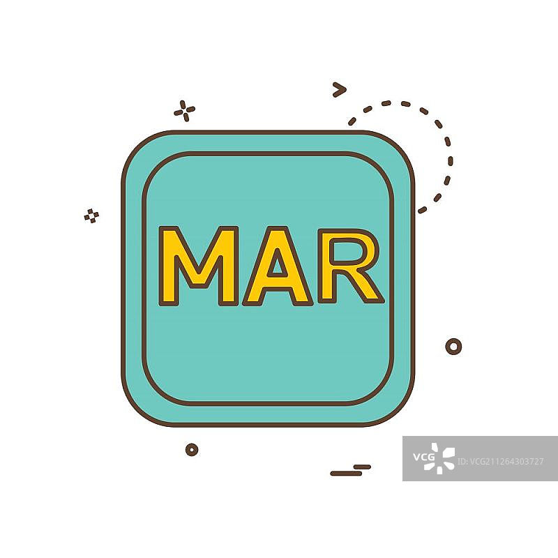 三月日历图标设计矢量图片素材