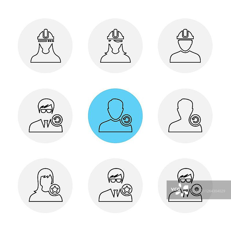 头像、用户、个人资料、头像、DP、图片、男人、女人、女孩、男孩、儿童、男性、女性图标矢量设计扁平风格创意图标图片素材