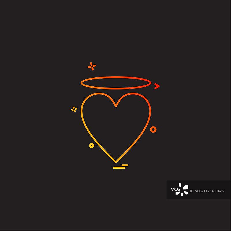 情人节爱心角度图标矢量设计图片素材