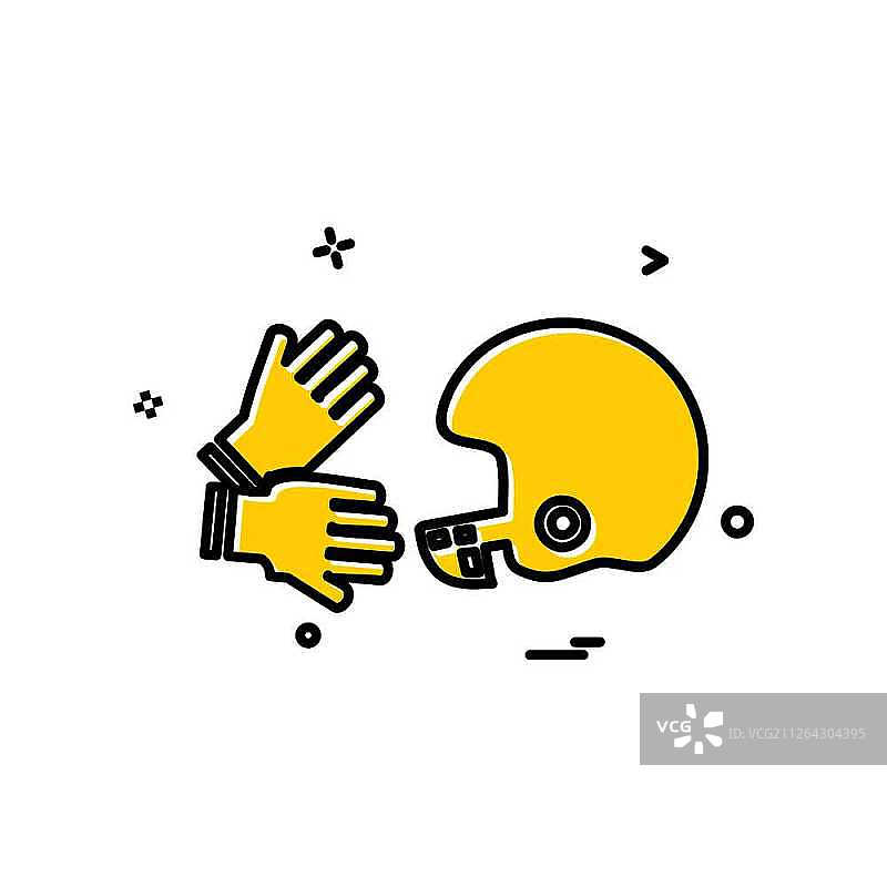 锦标赛板球手套头盔图标矢量设计图片素材