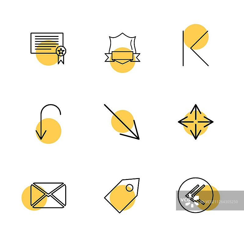消息标签箭头方向用户界面图标矢量设计图片素材