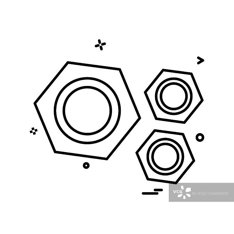 螺栓螺母图标矢量图图片素材