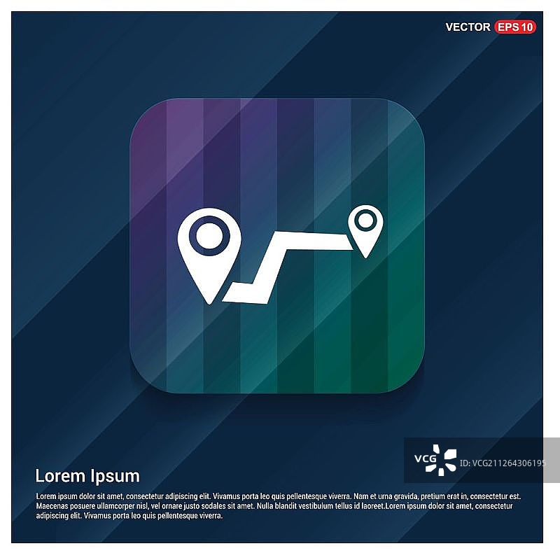 地图图标上的图钉图片素材