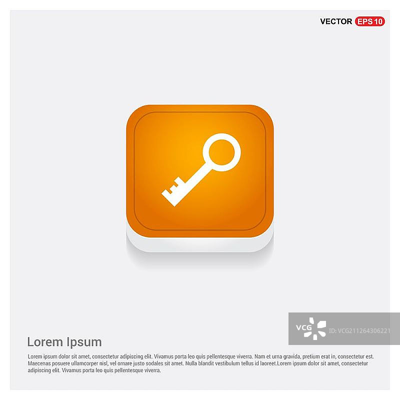 房屋钥匙图标橙色抽象Web按钮 - 免费矢量图标图片素材
