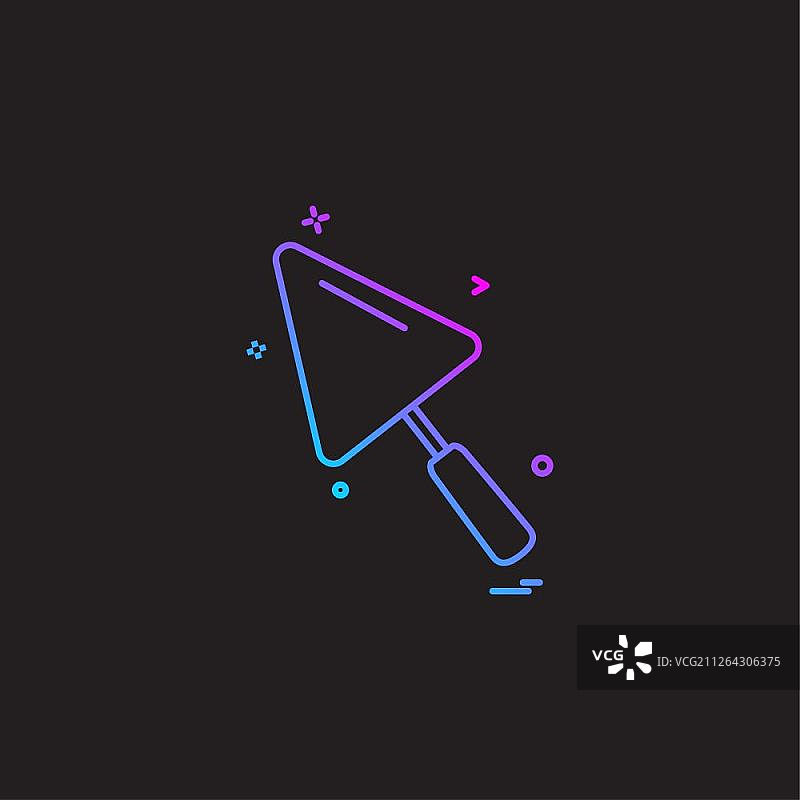 建筑工具抹刀图标矢量图片素材