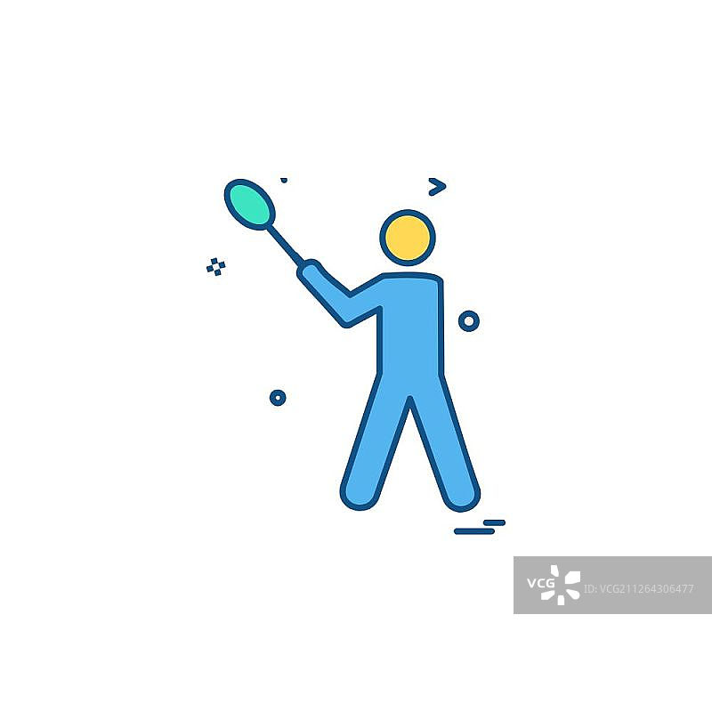 羽毛球图标设计矢量图图片素材