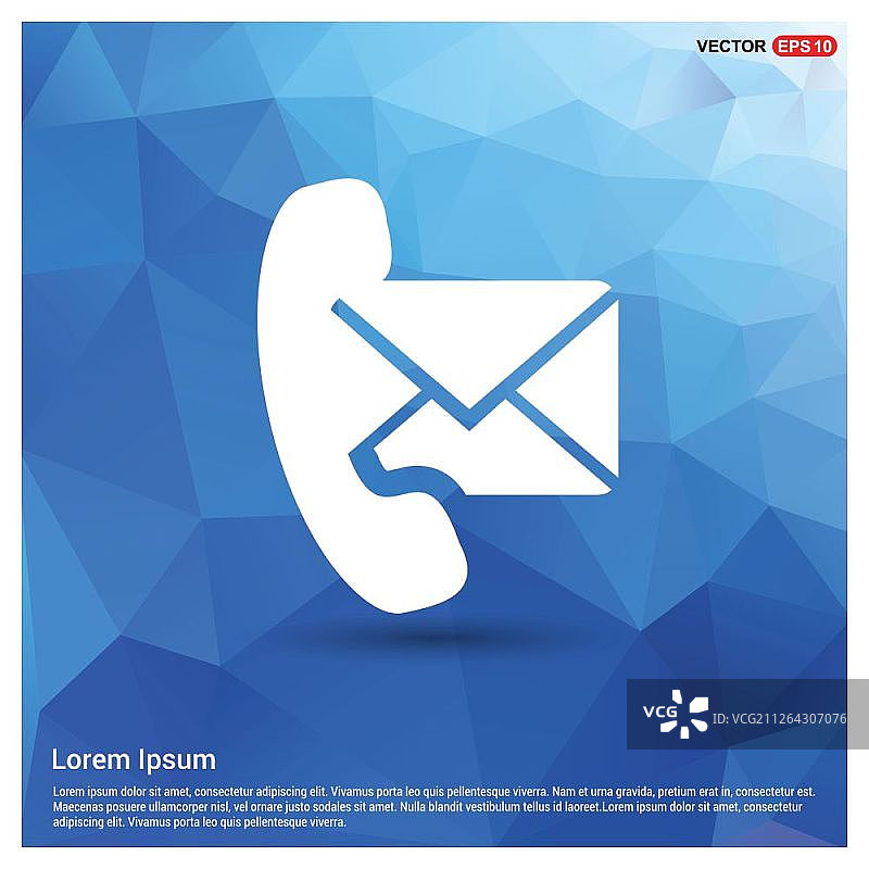 电话接收器和信封图标图片素材