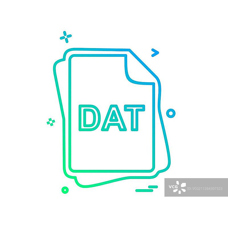 DAT文件类型图标设计矢量图图片素材