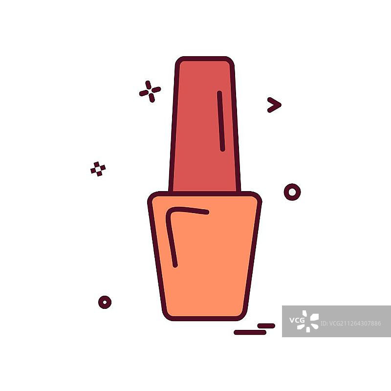 指甲油图标设计矢量图图片素材