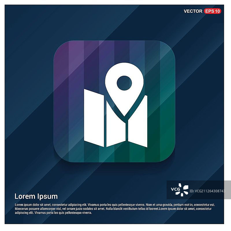 地图图标上的图钉图片素材