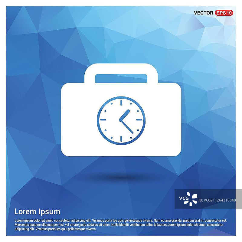 带有时钟图标的公文包图片素材