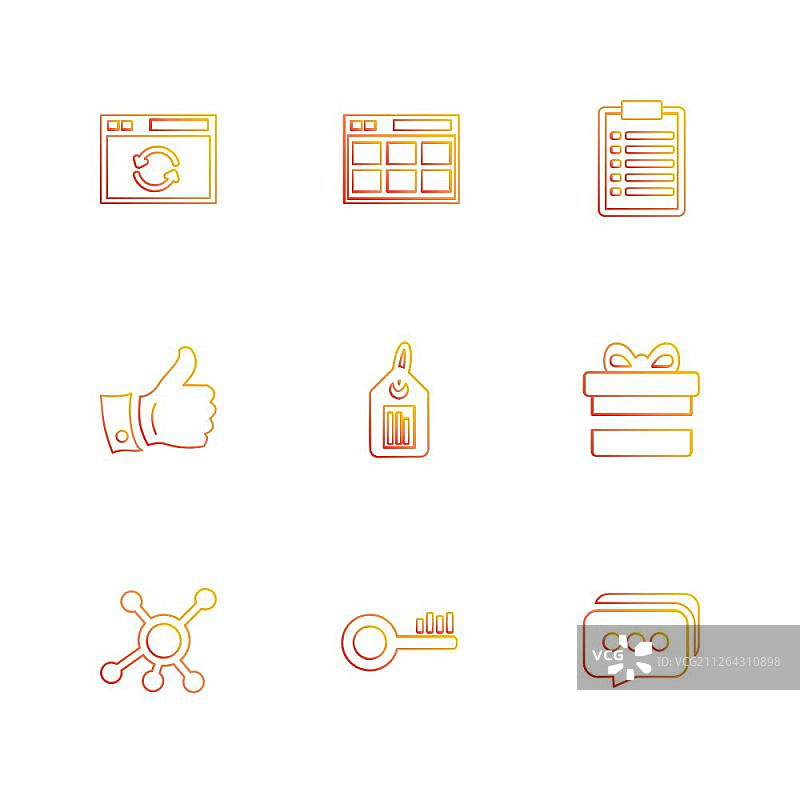 SEO、金钱、互联网、漏洞、网络、盾牌、锁、消息、笔记、美元、显示器、电脑图标矢量设计扁平风格创意图标合集图片素材