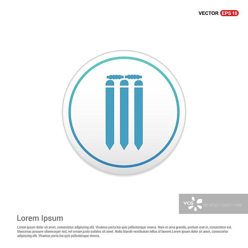 板球挡板图标 - 白色圆圈按钮图片素材