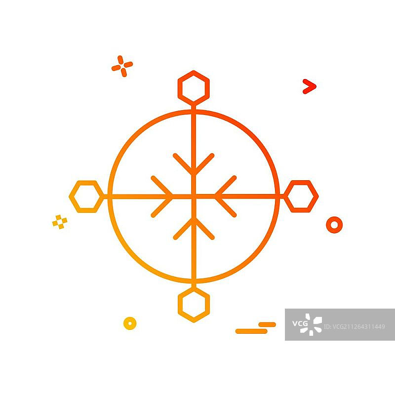 雪花图标设计矢量图图片素材