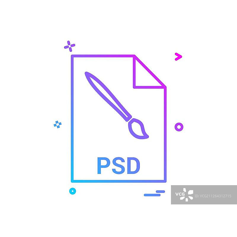 PSD文件扩展名文件格式图标矢量设计图片素材