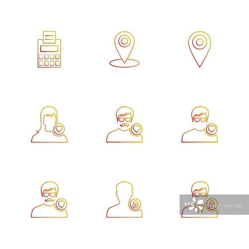 头像、用户、个人资料、头像、DP、图片、男人、女人、女孩、男孩、儿童、男性、女性图标矢量设计扁平风格创意图标图片素材