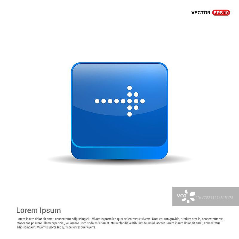 3D蓝色箭头图标按钮图片素材