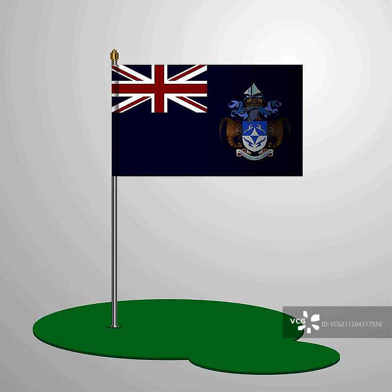 特里斯坦-达库尼亚旗杆图片素材