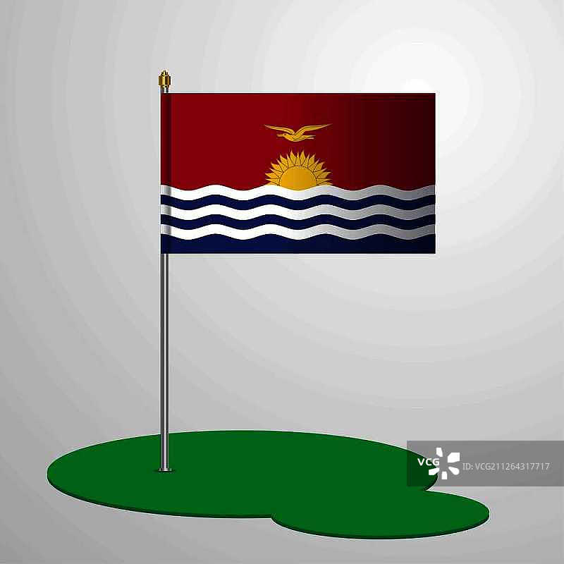 基里巴斯旗杆图片素材