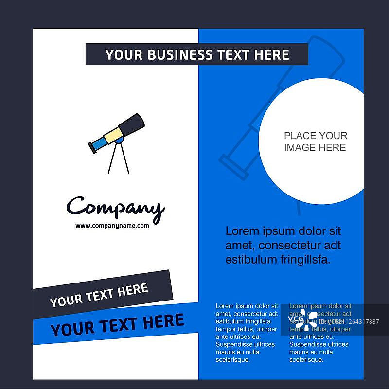 望远镜公司宣传册模板矢量商务模板图片素材
