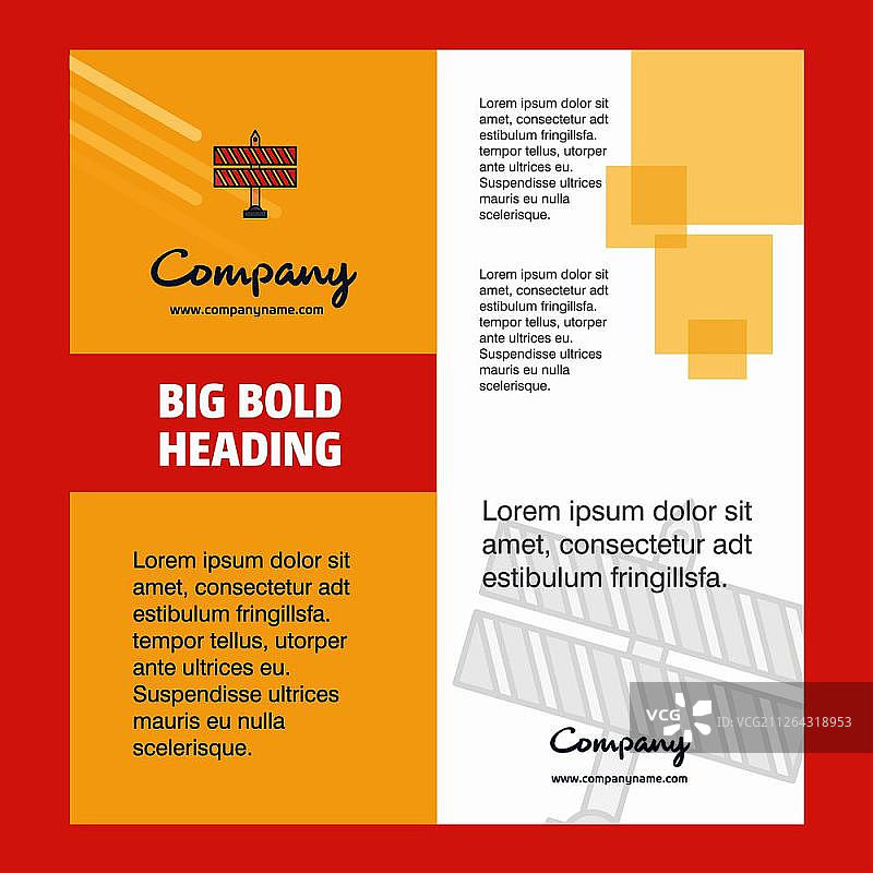 块状道路标志公司宣传册标题页设计，公司简介，年度报告，演示文稿，宣传单矢量背景图片素材