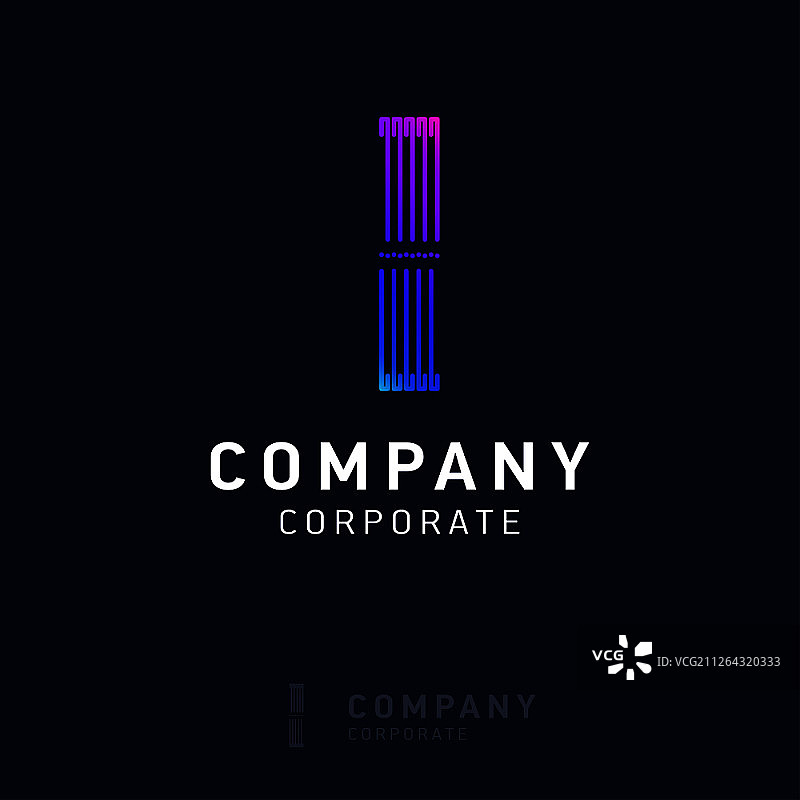 带有访客卡向量的公司logo设计图片素材