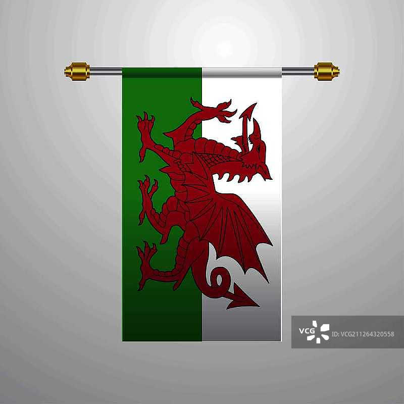 威尔士旗帜图片素材