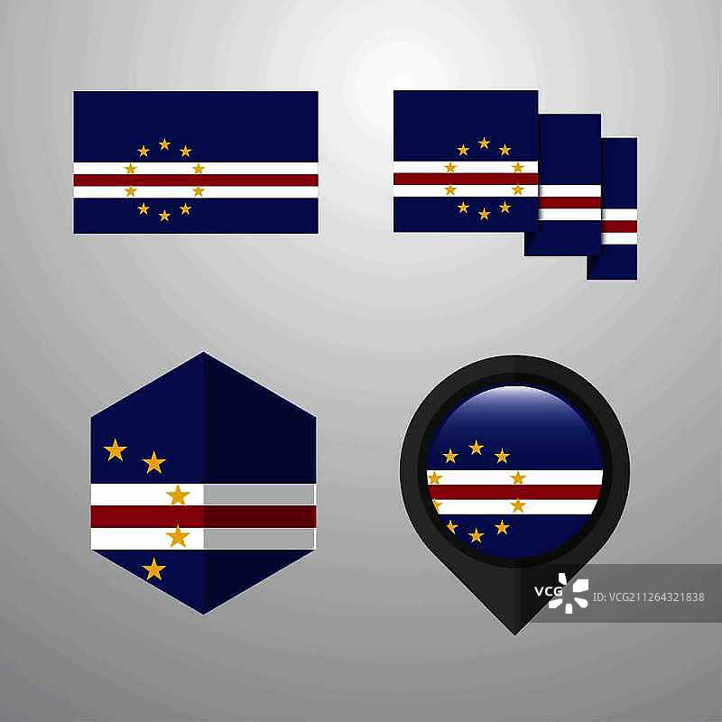 佛得角国旗设计矢量素材图片素材