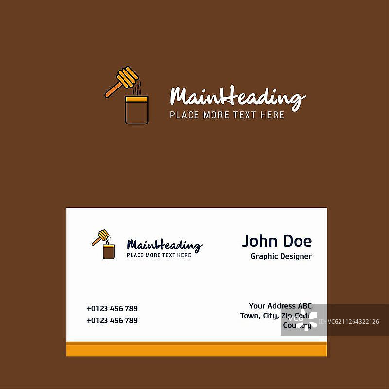 蜂蜜logo设计与名片模板矢量图片素材