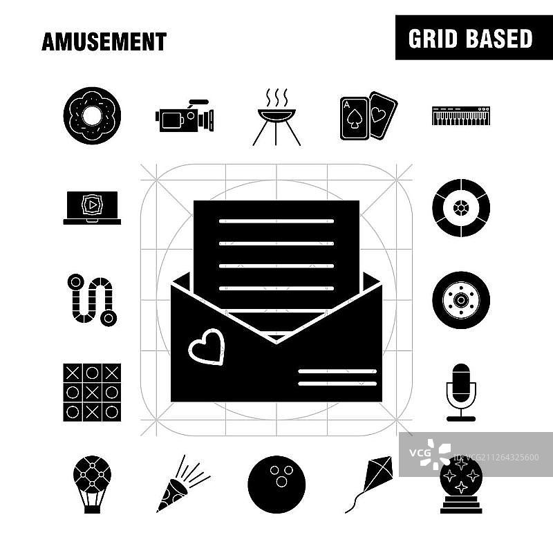 趣味实体字形图标集，适用于信息图表、移动UX/UI套件和印刷设计。包括：心形气球、气球、爱心、气球装饰、庆祝活动，EPS 10矢量图片素材