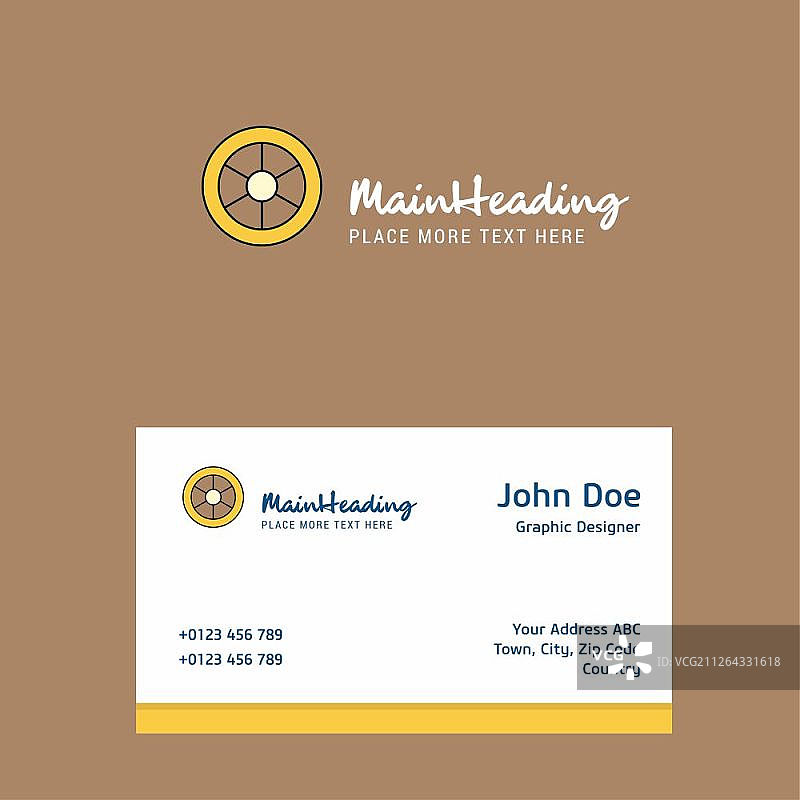 车轮logo设计及名片模板矢量图图片素材