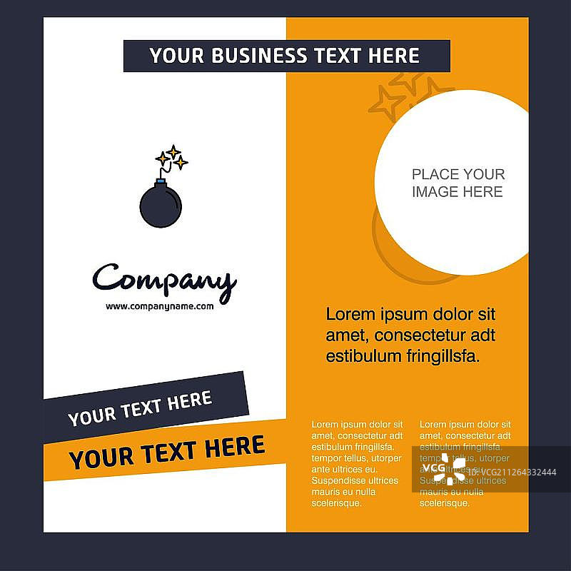 炸弹公司宣传册模板矢量图片素材