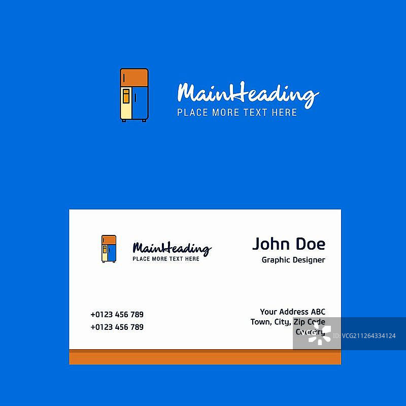 带名片模板的冰箱Logo设计矢量素材图片素材