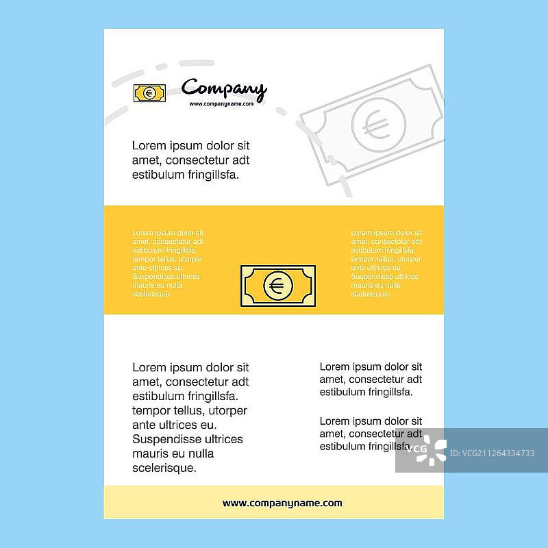 适用于欧洲公司的企业简介、年度报告、演示文稿、宣传单、宣传册矢量背景模板图片素材