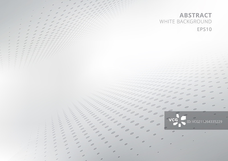 优雅抽象的白色灰色渐变透视背景，曲线和半色调风格。适用于报告和项目演示的现代设计矢量素材图片素材