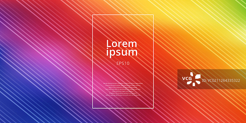 抽象明亮彩虹渐变网格模糊背景与对角线图案矢量插图图片素材