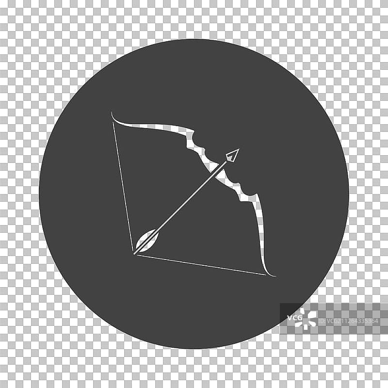 弓箭图标镂空设计矢量插画图片素材
