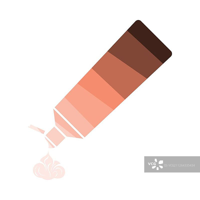 牙膏管图标平面颜色设计矢量图图片素材