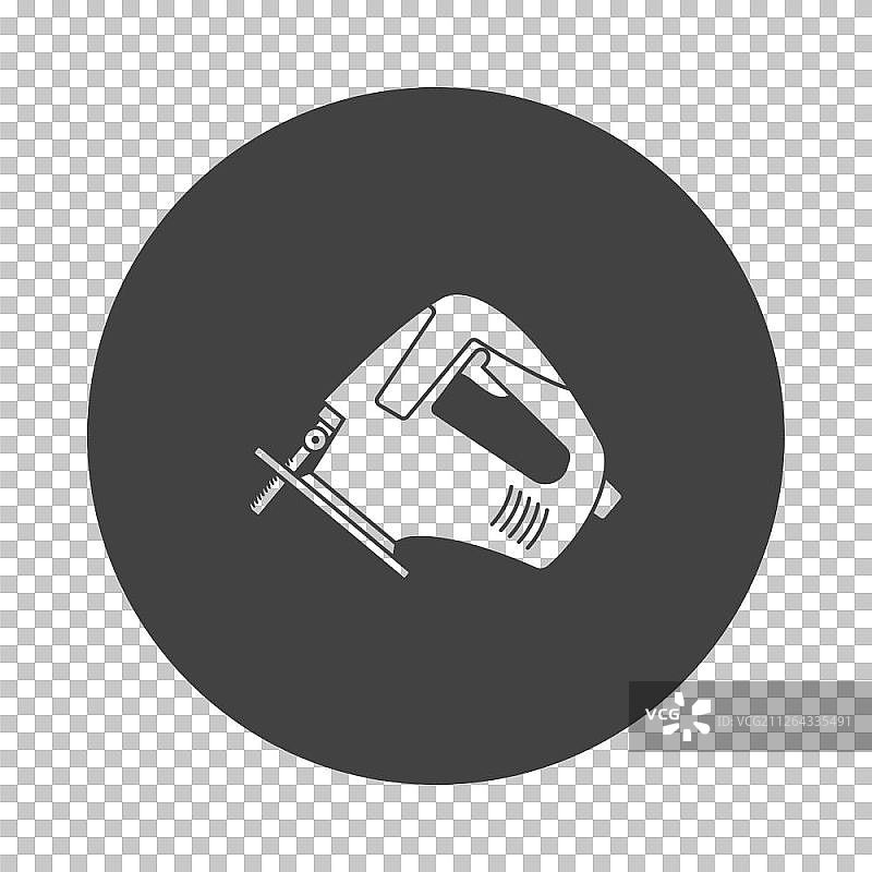 拼图图标。透明网格上的镂空模版设计，矢量插图图片素材