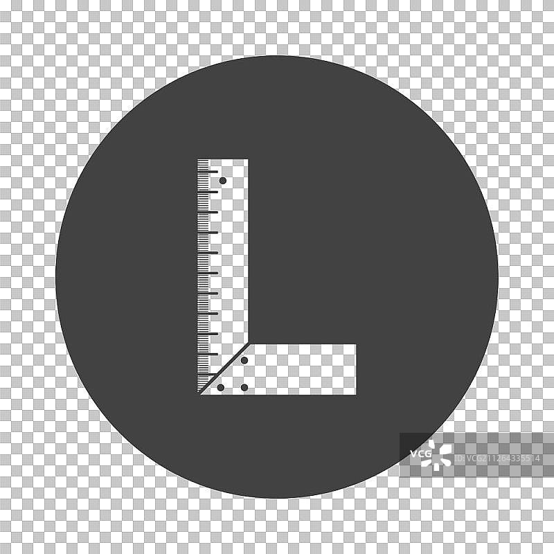 三角板图标。透明网格上的减法模版设计。矢量图。图片素材