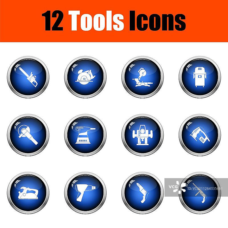 工具图标集光面按钮设计矢量素材图片素材