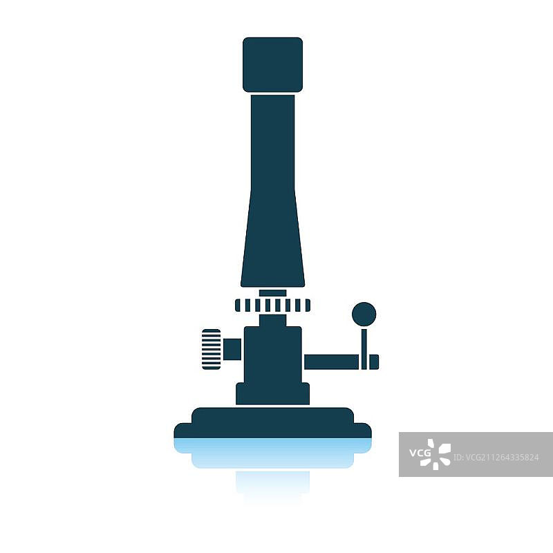 化学本生灯图标：阴影反射设计矢量图图片素材